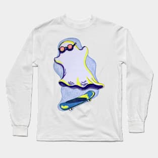 Skater Ghost Long Sleeve T-Shirt